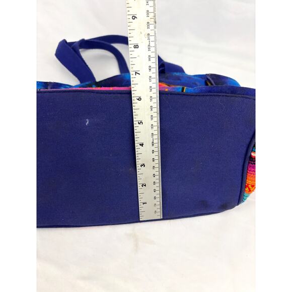 Laurel Burch Woof Dog Medium Tote Bright Furry Friend Travel Bag - Picture 8 of 16